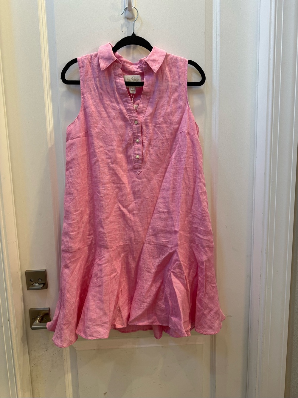 Lilly Pulitzer Sleeveless Pink Linen-Blend Tunic Dress